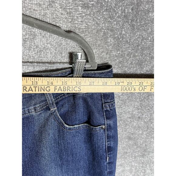 JMS Just My Size Straight Leg Jeans Womens Size 18W Stretch Blue Denim Pockets - Picture 5 of 8